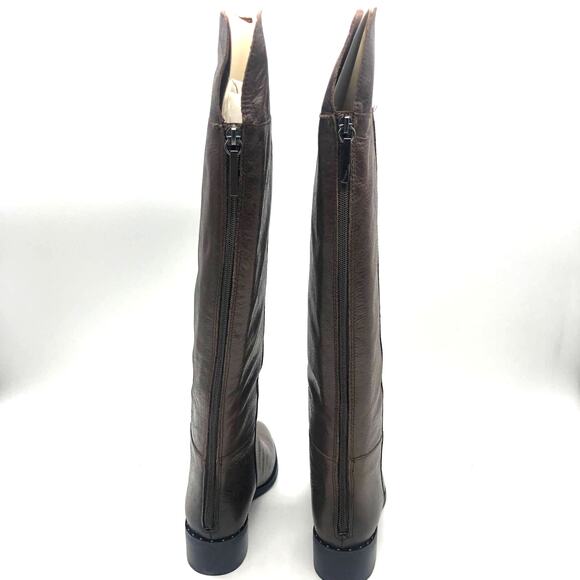 Franco Sarto Womens L-Daya Riding Boots Brown Leather Pointed Toe Zip 6.5 W - Picture 4 of 12